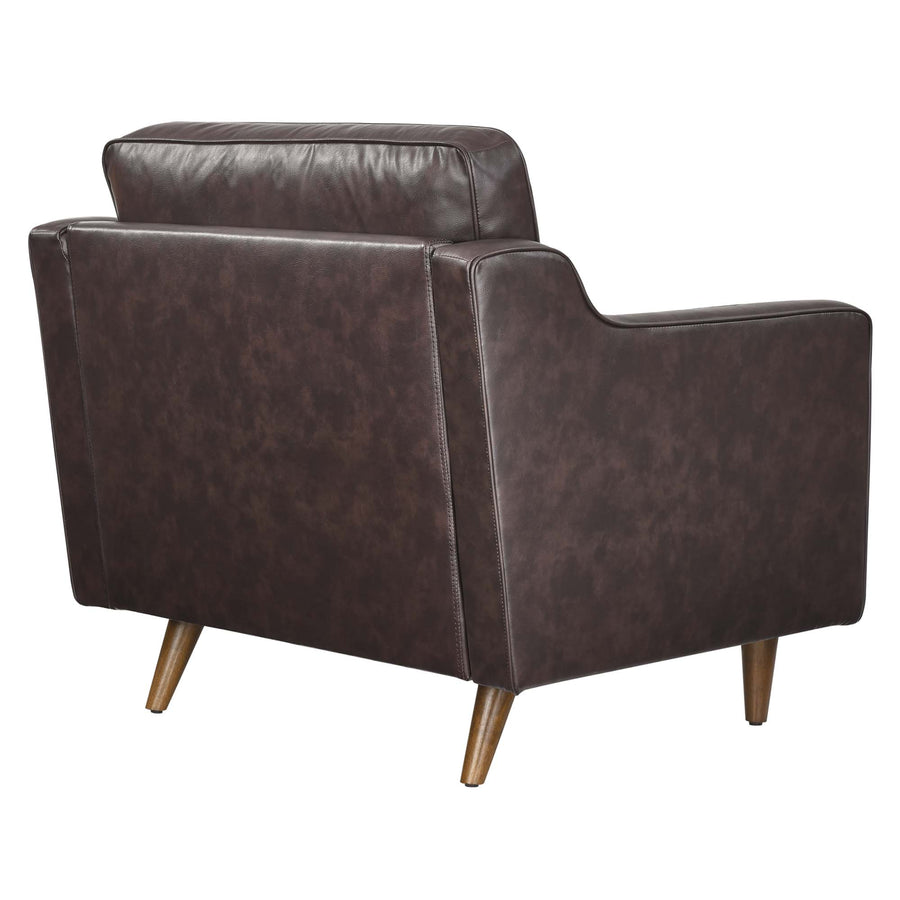 Tonka Genuine Leather Armchair in Brown