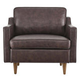 Tonka Genuine Leather Armchair in Brown
