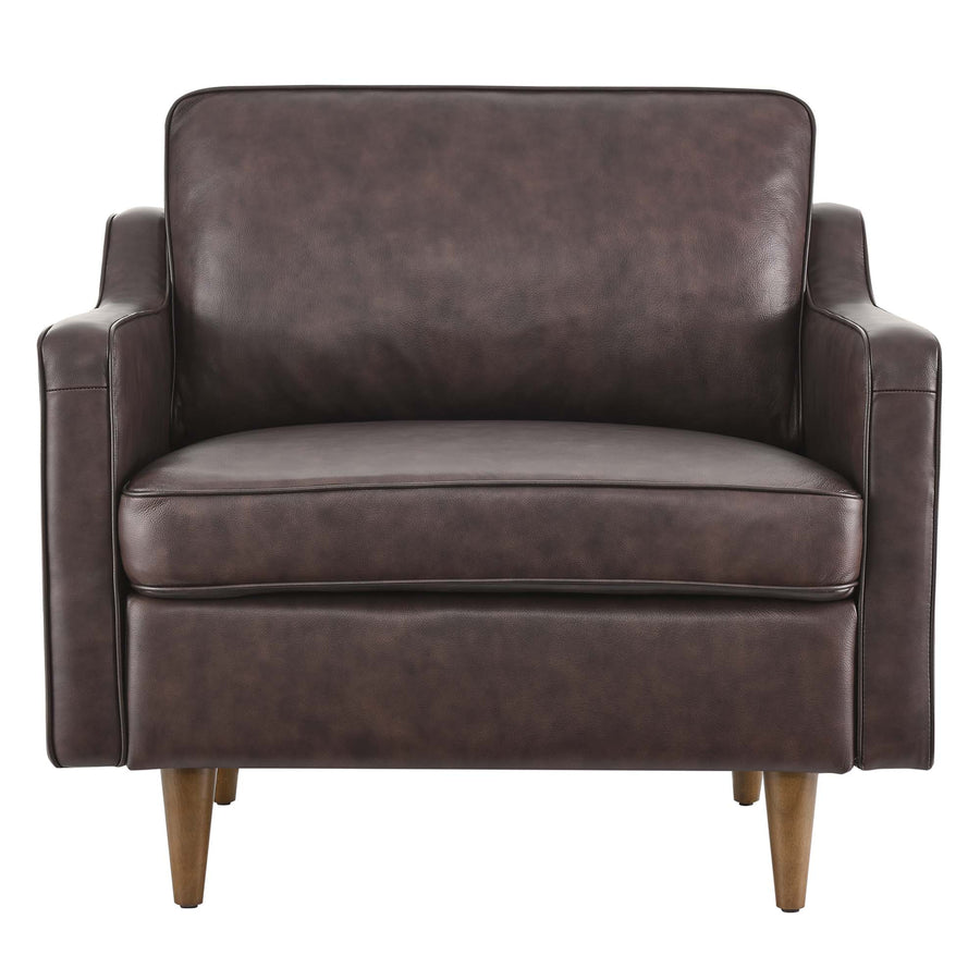 Tonka Genuine Leather Armchair in Brown