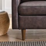 Tonka Genuine Leather Armchair in Brown