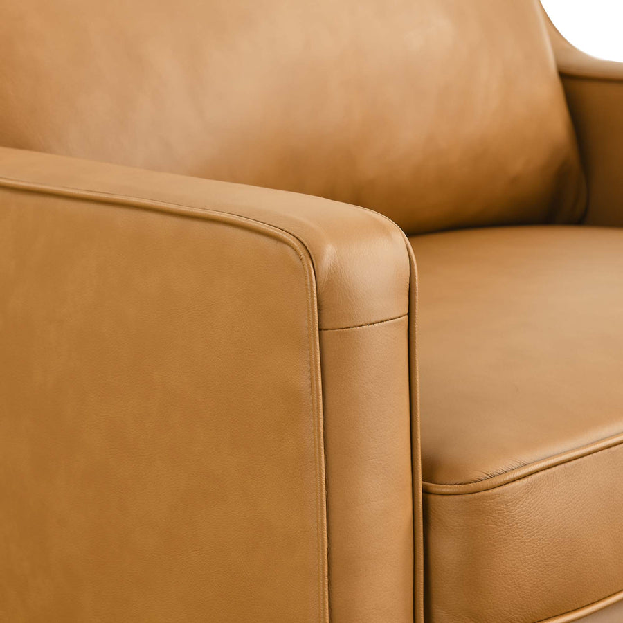 Tonka Genuine Leather Armchair in Tan