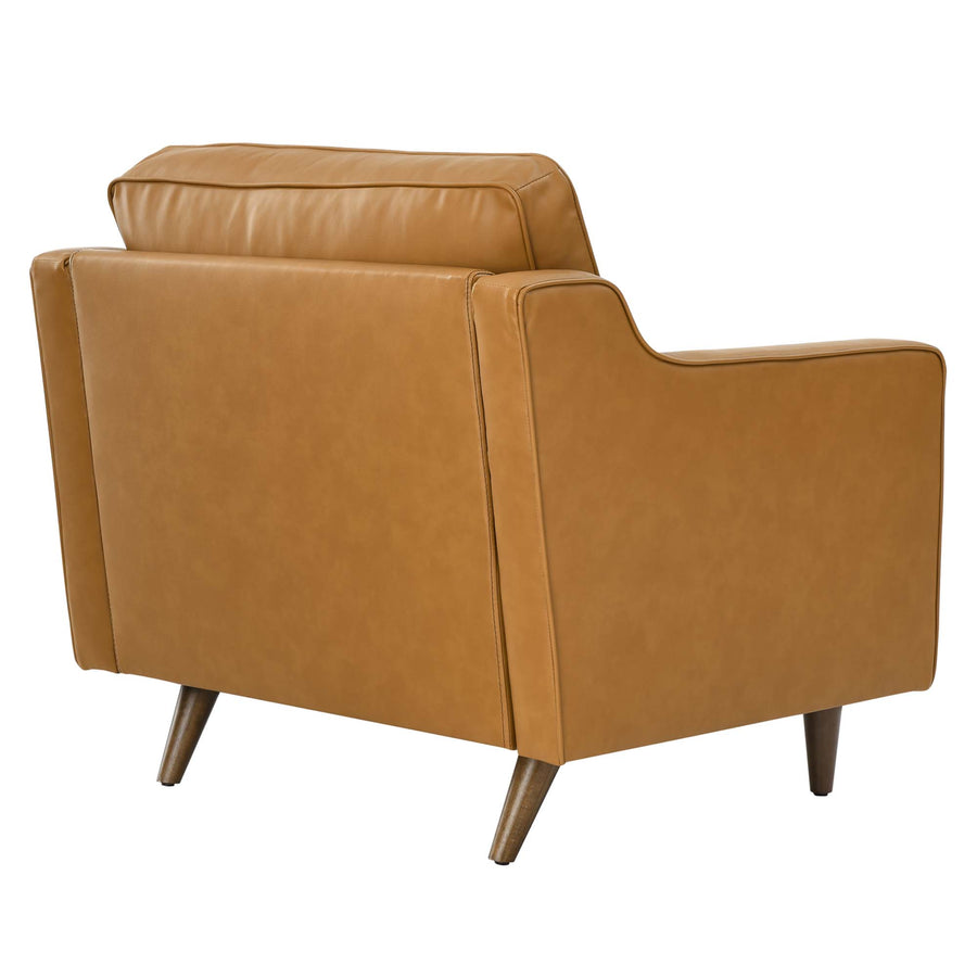 Tonka Genuine Leather Armchair in Tan