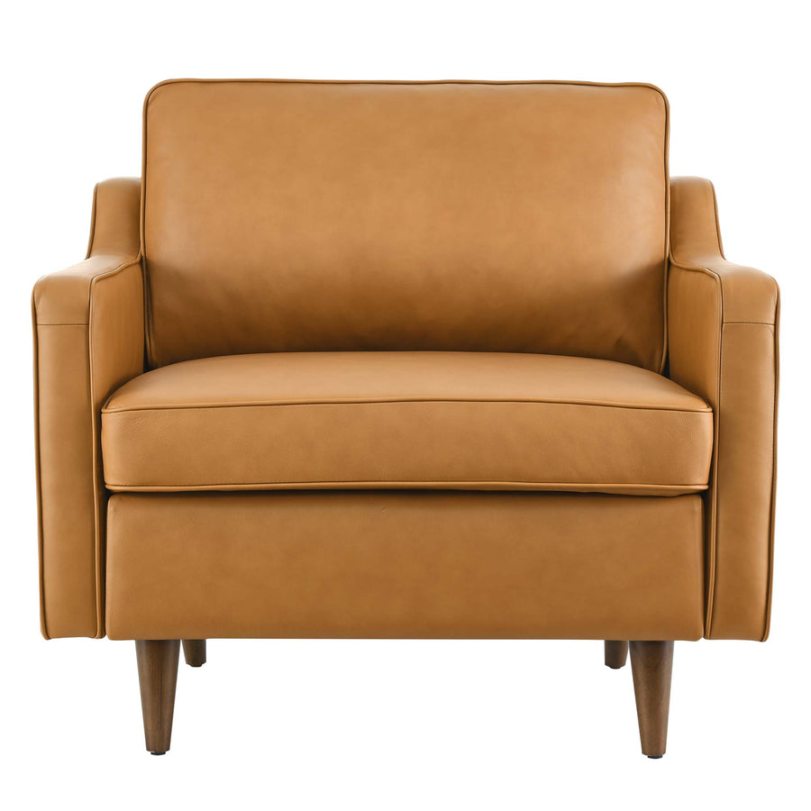 Tonka Genuine Leather Armchair in Tan