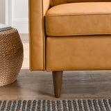 Tonka Genuine Leather Armchair in Tan