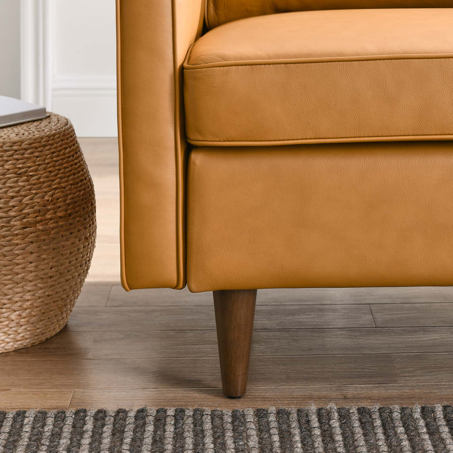 Tonka Genuine Leather Armchair in Tan