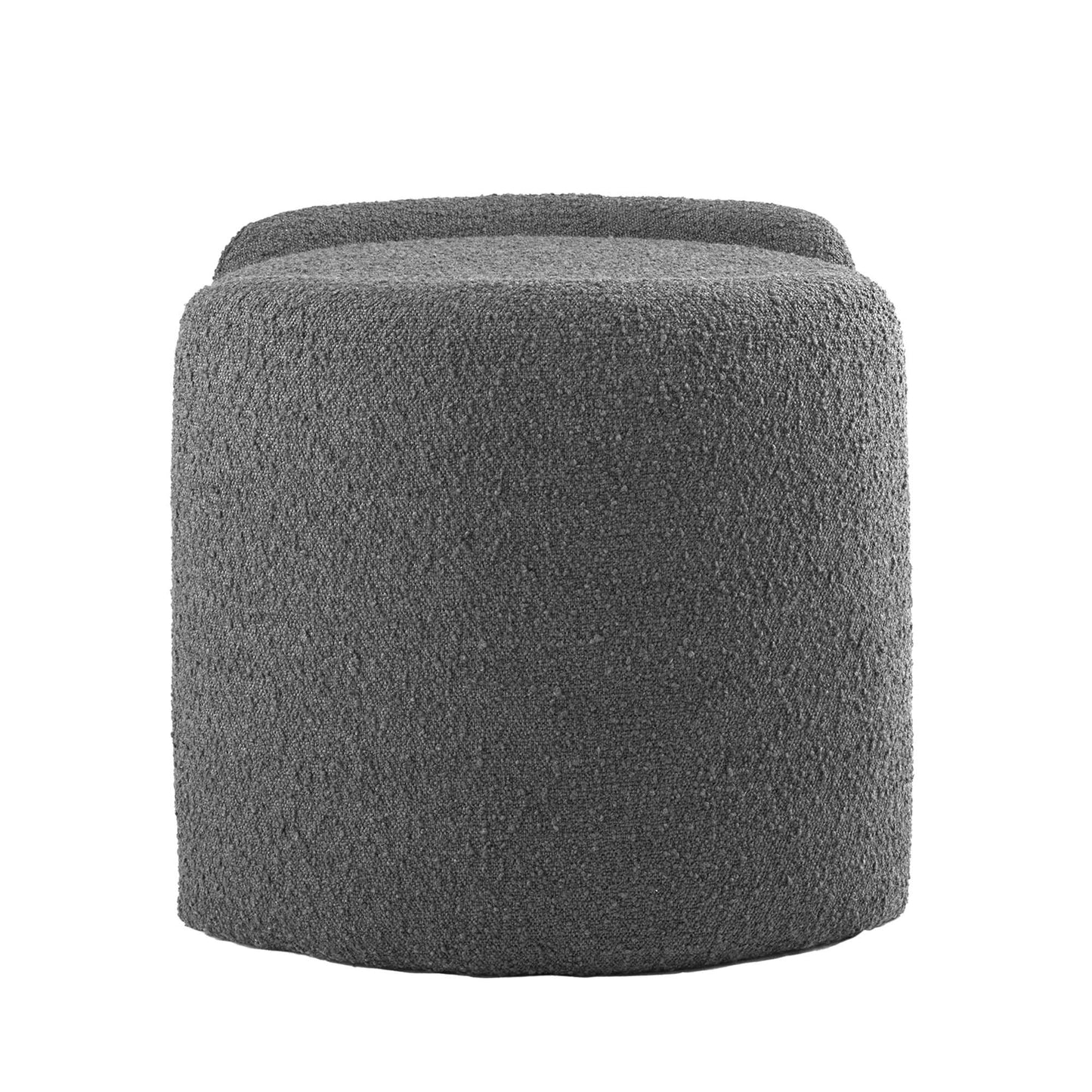 Nebula Boucle Upholstered Ottoman by Furniture For America