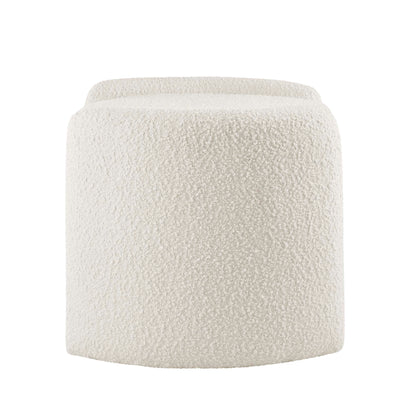 Nebula Boucle Upholstered Ottoman by Furniture For America