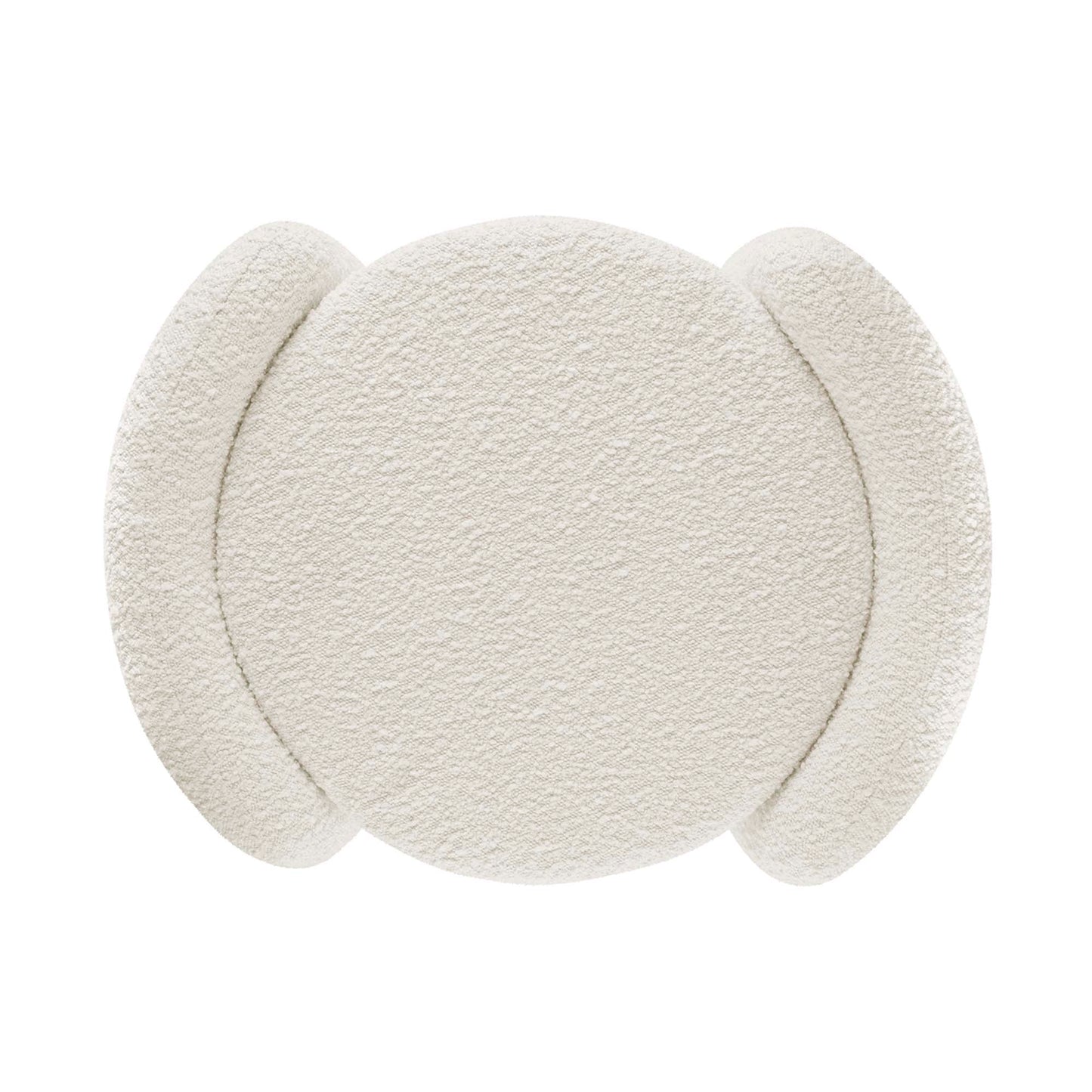 Nebula Boucle Upholstered Ottoman by Furniture For America