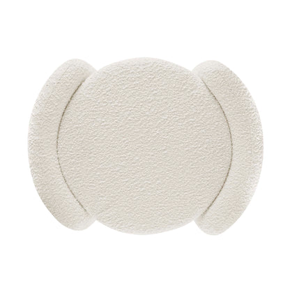 Nebula Boucle Upholstered Ottoman by Furniture For America