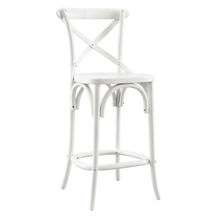 Gear Counter Stool in White