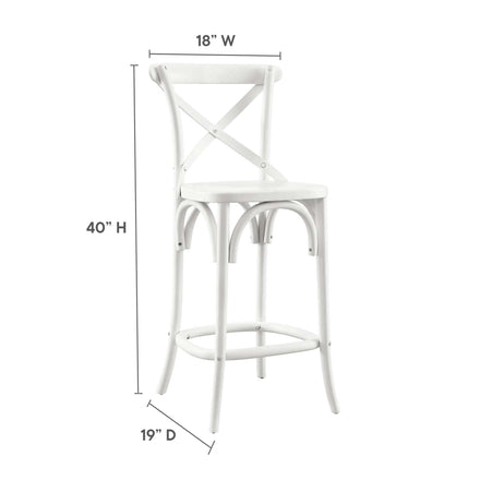 Gear Counter Stool in White