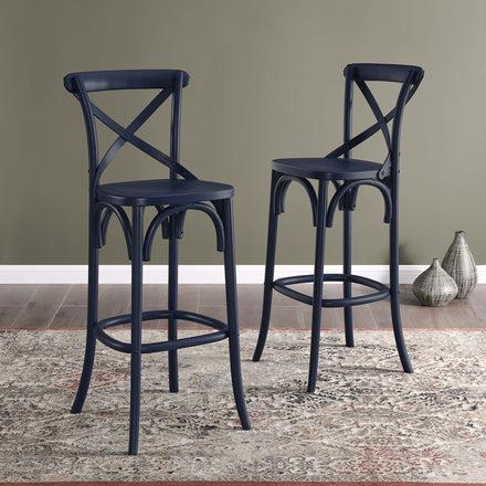 Gear Bar Stool in Midnight Blue