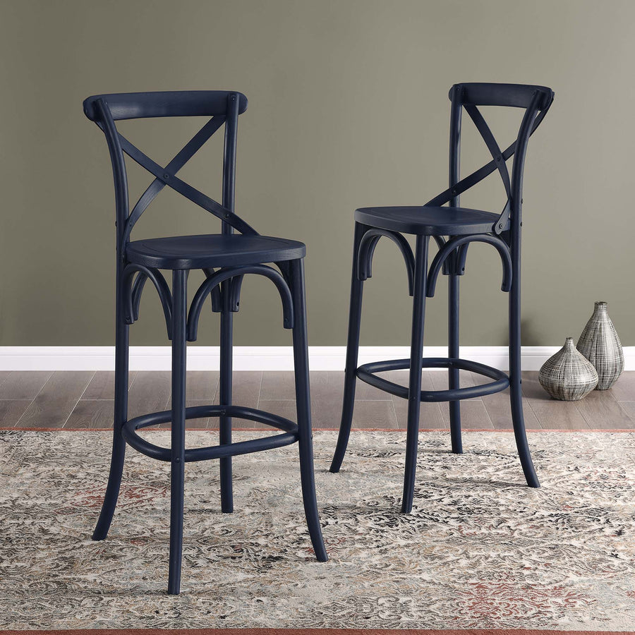 Juniper Bar Stool in Midnight Blue