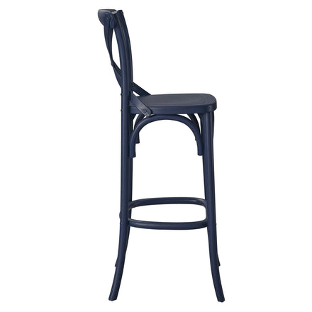 Gear Bar Stool in Midnight Blue