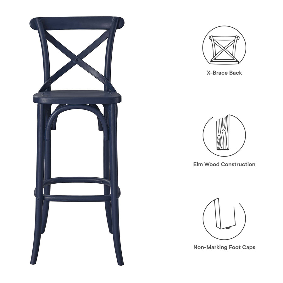 Juniper Bar Stool in Midnight Blue