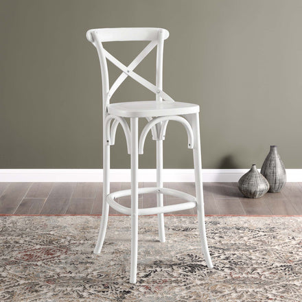 Gear Bar Stool in White