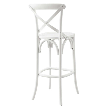Gear Bar Stool in White