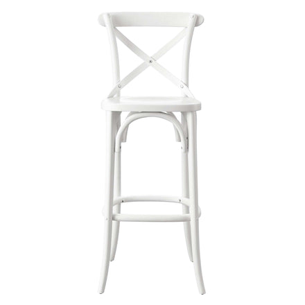 Gear Bar Stool in White