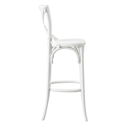 Gear Bar Stool in White