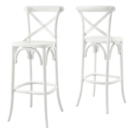 Gear Bar Stool in White