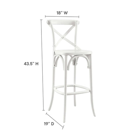 Gear Bar Stool in White