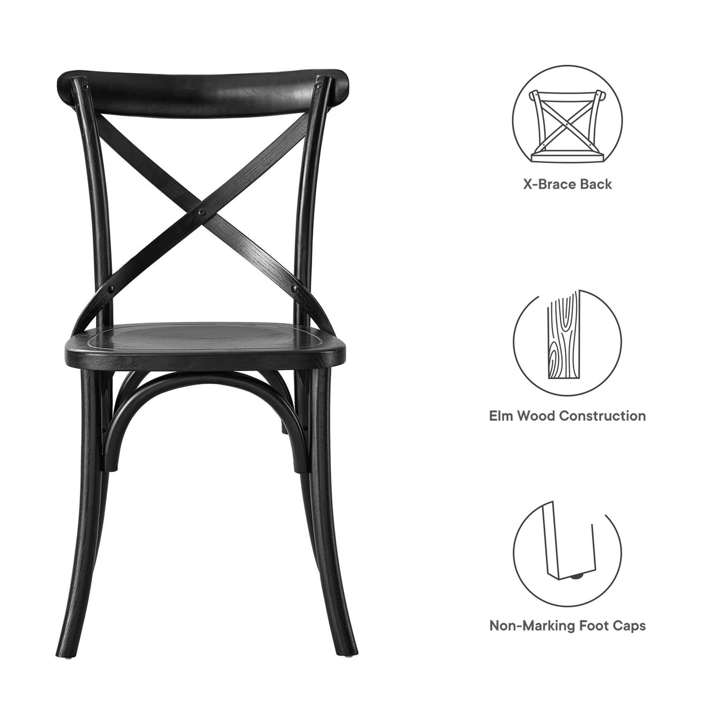 Juniper Dining Side Chair in Black