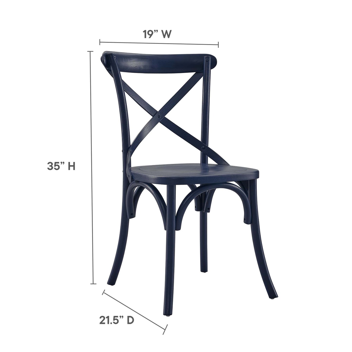Juniper Dining Side Chair in Midnight Blue