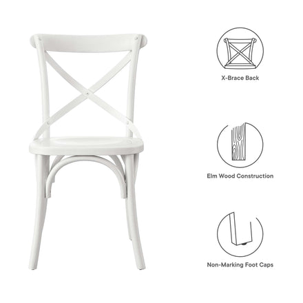 Gear Dining Side Chair in White