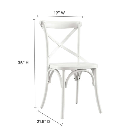 Gear Dining Side Chair in White