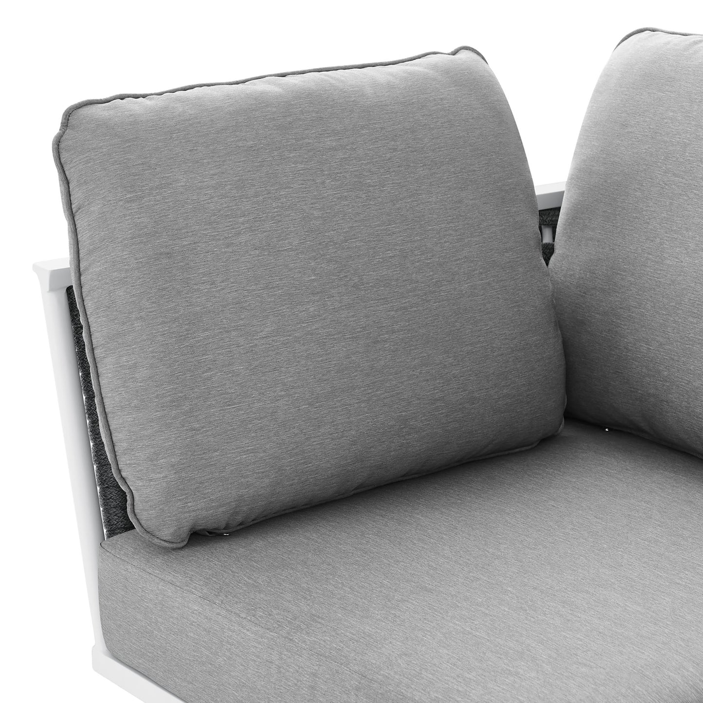 Stance Outdoor Patio Aluminum Corner Chair by Furniture For America