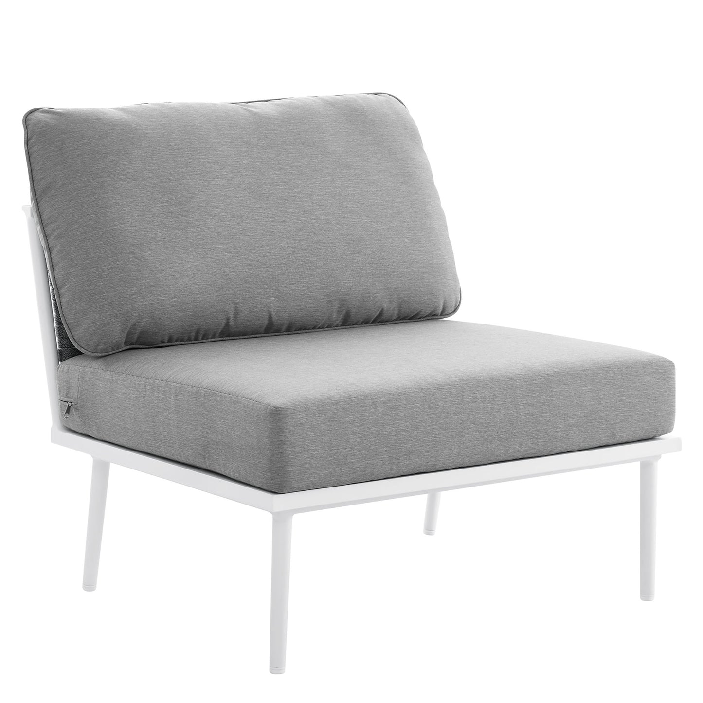 Stance Outdoor Patio Aluminum Armless Chair by Furniture For America