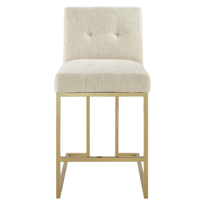 Privy Upholstered Fabric Counter Stool Set of 2 by Furniture For America