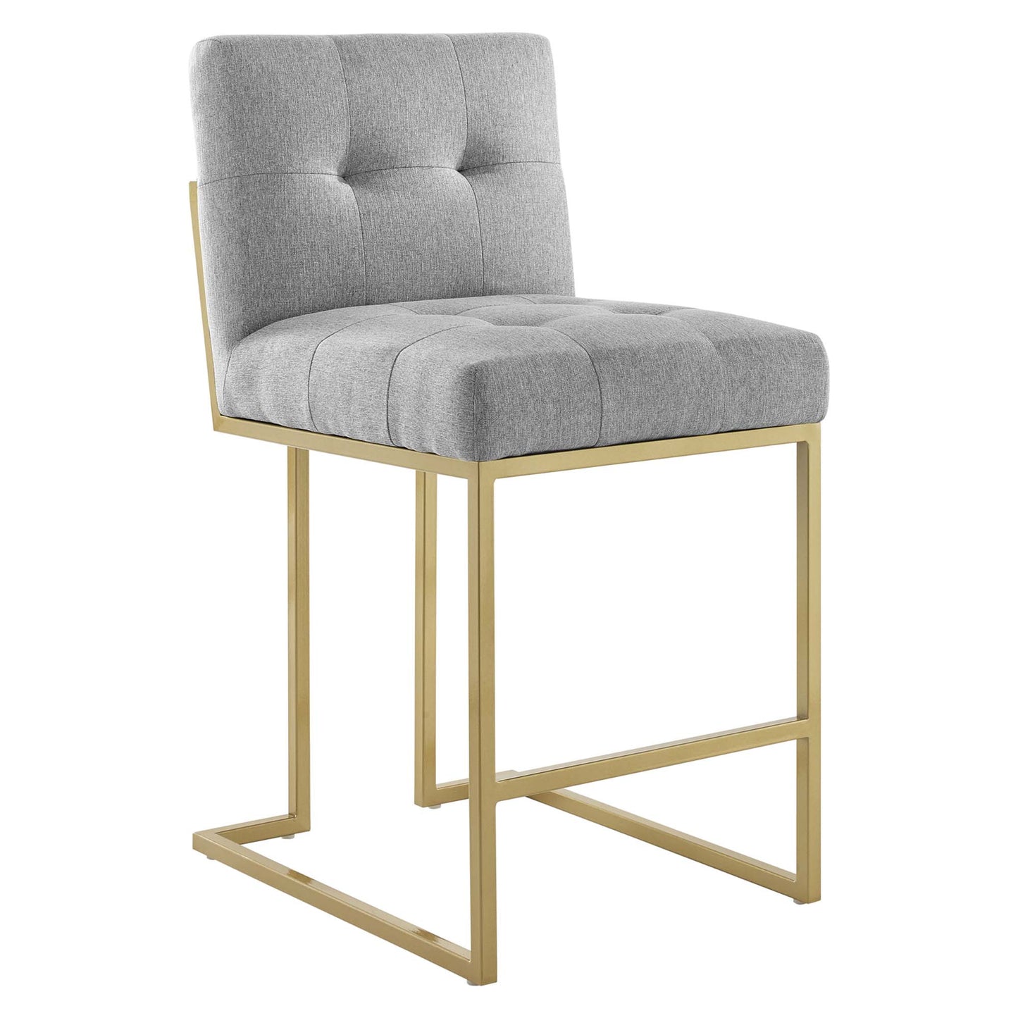 Privy Upholstered Fabric Counter Stool Set of 2 by Furniture For America