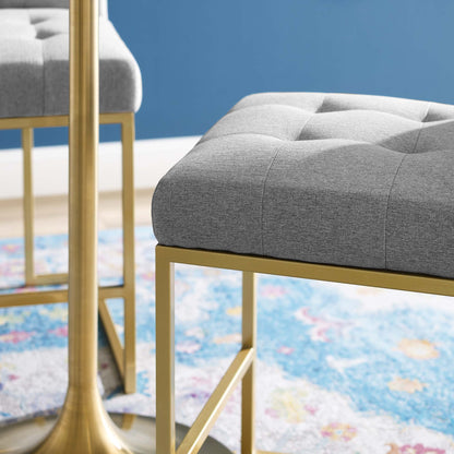 Privy Upholstered Fabric Counter Stool Set of 2 by Furniture For America
