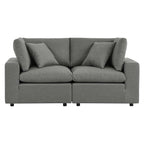 Commix Overstuffed Outdoor Patio Loveseat by Furniture for America