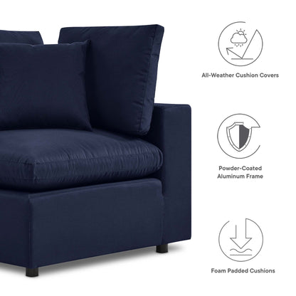 Commix Overstuffed Outdoor Patio Loveseat by Furniture for America