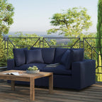 Commix Overstuffed Outdoor Patio Loveseat by Furniture for America