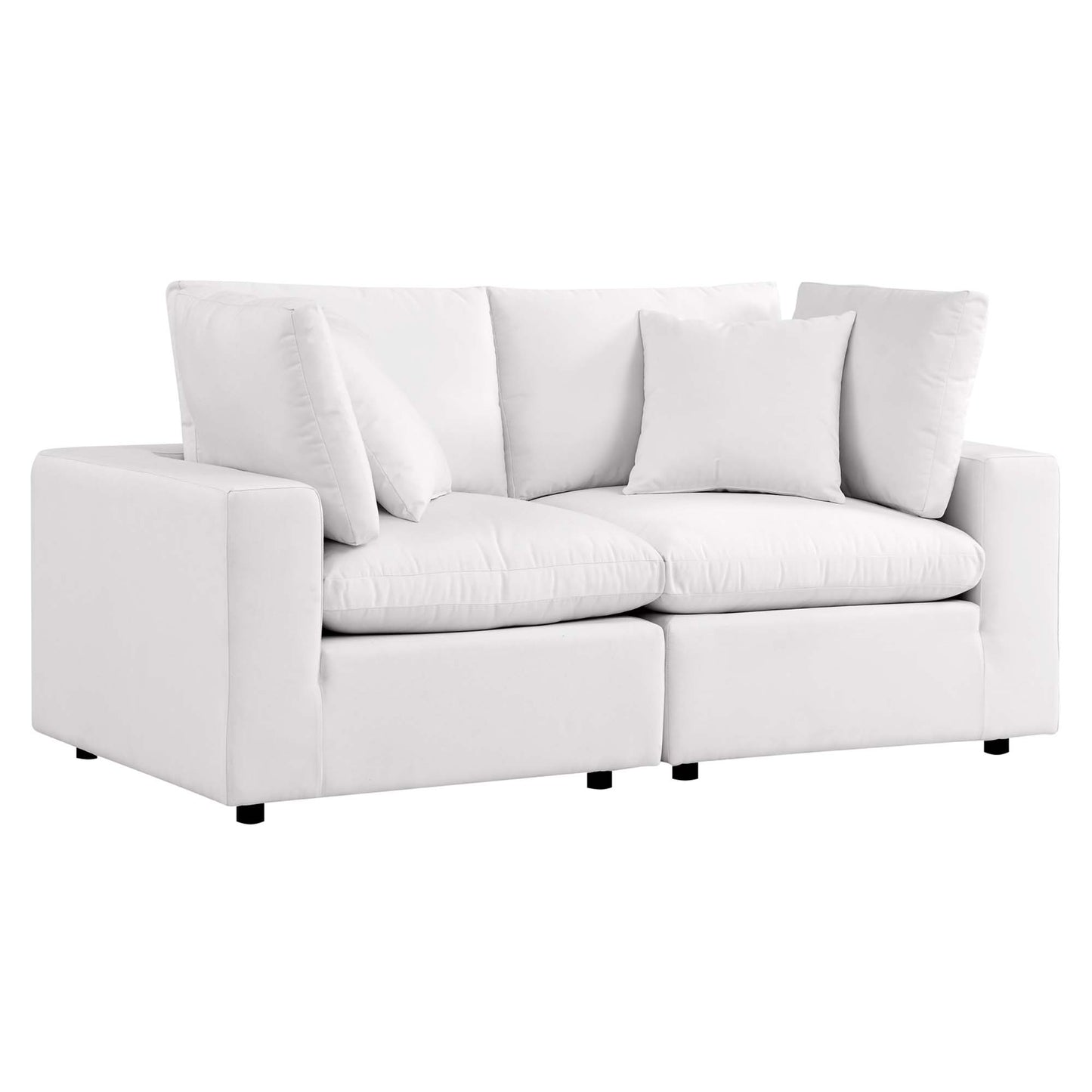 Commix Overstuffed Outdoor Patio Loveseat by Furniture for America