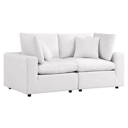 Commix Overstuffed Outdoor Patio Loveseat by Furniture for America