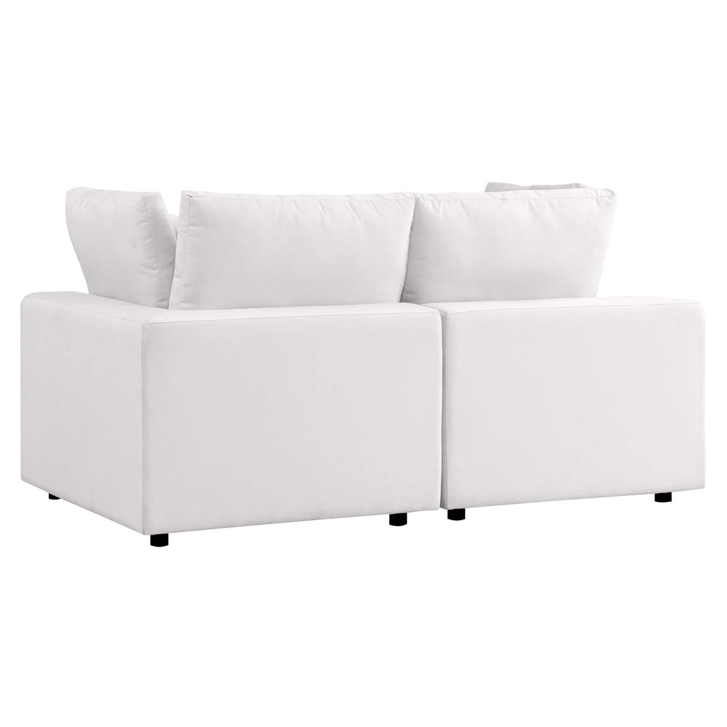 Commix Overstuffed Outdoor Patio Loveseat by Furniture for America