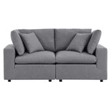 Linden Sunbrella® Outdoor Patio Loveseat in Gray