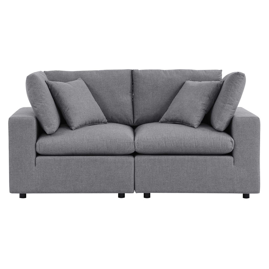 Linden Sunbrella® Outdoor Patio Loveseat in Gray