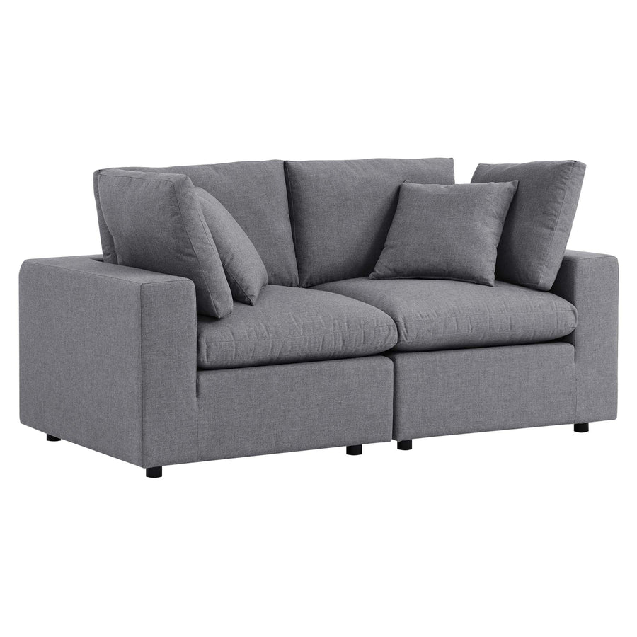 Linden Sunbrella® Outdoor Patio Loveseat in Gray