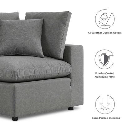 Commix Overstuffed Outdoor Patio Sofa by Furniture For America