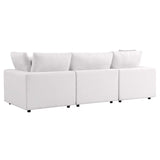 Linden Overstuffed Outdoor Patio Sofa in White