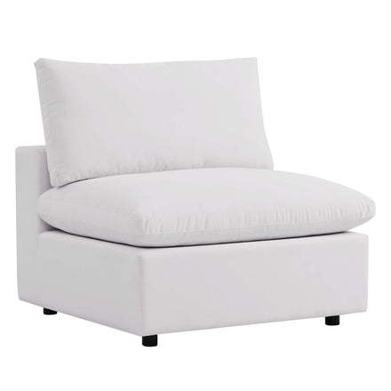 Commix Overstuffed Outdoor Patio Sofa in White