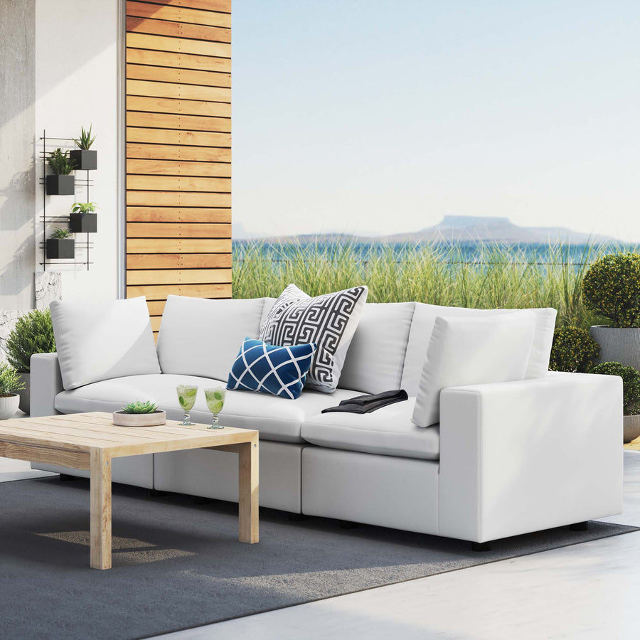 Linden Sunbrella® Outdoor Patio Sofa in White