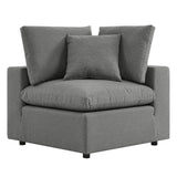 Linden 5-Piece Outdoor Patio Sectional Sofa in Charcoal