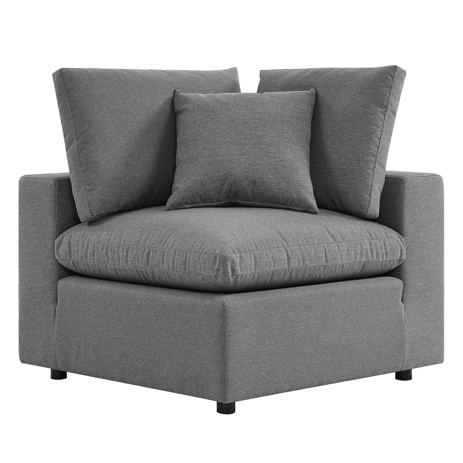Linden 5-Piece Outdoor Patio Sectional Sofa in Charcoal