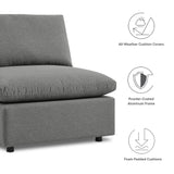 Linden 5-Piece Outdoor Patio Sectional Sofa in Charcoal